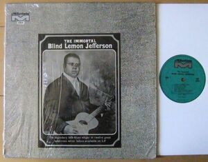 BLUES 初回 LP ■Blind Lemon Jefferson / The Immortal Blind Lemon Jefferson [ US ORIG Milestone MLP 2004 ] 