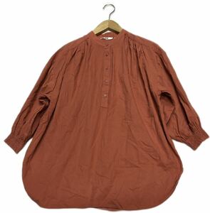 UNIQLO★ユニクロ★（M）7分袖 コットンギャザーチュニック ブラウス