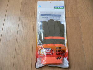 暖かく優しい肌さわり YONEX ヨネックス ヒートカプセルグローブ 45034 K カーキ L 黄緑 茶色 オレンジ HEAT CAPSULE GLOVES 防寒 手袋