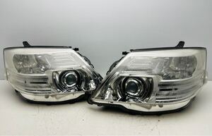 割れ無 10系 アルファード 後期 ANH10W/MNH10W 純正 HID ヘッドライト 左右セット クリアメッキAFS付 ICHIKOH 58-16 打刻 6 (P184)