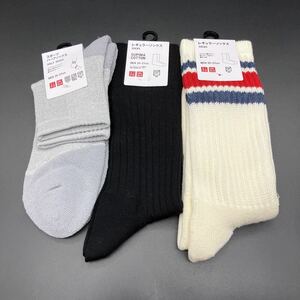 新品 UNIQLO ユニクロ スポーツハーフ レギュラー ソックス 3足セット