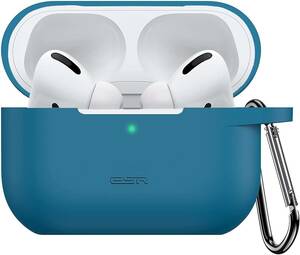 2個セット ESR AirPods Pro ケース (2022/2019)用 AirPods Pro 第2世代 ケース シリコン保護ケース ワイヤレス充電対応 ネイビーブルー