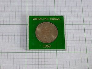 英領ジブラルタル島　クラウン　コイン　１９６９年　記念硬貨　