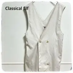 classicalelf コットンリネンダブルボタンロングジレジャンパースカート