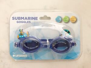 新品 スイミングゴーグル SUBMARINE ゴーグル 子供 調節可能 クッション あり プール 水泳 水中メガネ 潜水艦 青 ブルー