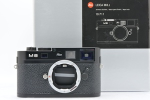 Leica M8.2 ブラックペイント ボディ SN.3560485 2008年製 ライカ デジタルカメラ レンジファインダー 革ケース 箱 充電器付 ■24732