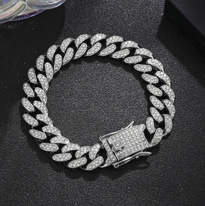 ブレスレット　メンズ　シルバー　銀　キラキラ　20cm オシャレ　bracelet silver