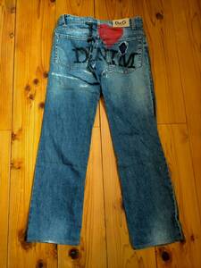 名作　D&G クラッシュジーンズ　ダメージデニム　I LOVE DENIM　2005年モデル ドルチェアンドガッバーナ