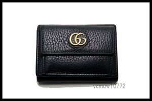 近年モデル希少美中古■GUCCI GGマーモント レザー 3つ折り財布 グッチ■0926suF8640-O