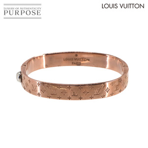 新品同様 ルイ ヴィトン LOUIS VUITTON カフ ナノグラム バングル ブレスレット ピンクゴールド M00253 アクセサリー 90233233