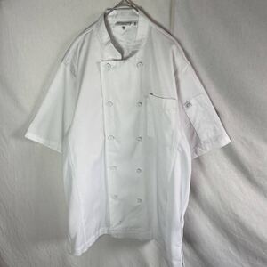 Chef Works 半袖コックシャツ　古着　Mサイズ　ホワイト　WORKWEAR