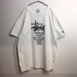 44-24 Stussy champion tシャツ ホワイト M