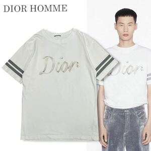 6 国内正規品 Dior Homme Embroidery Logo S/S Tee 22ss ディオールオム エンブロダリー ロゴ Tシャツ 47 ロゴ クルーネック S ホワイト