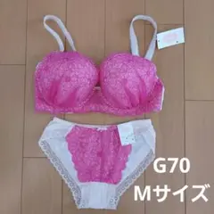 くろねこきばじ様専用ワコールacute ブラジャー&ショーツG70 Mサイズピン