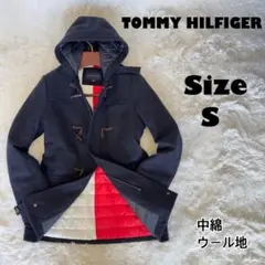 TOMMY HILFIGER✨ウール　ダッフルコート　中綿　トリコロール