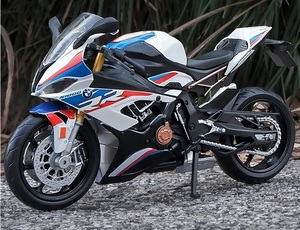 完成品 バイク ミニカー 1/12スケール 合金 BMW S1000RR 1/12スケール モーターサイクル 可動 金属 オートバイ ブルー ホワイト G250