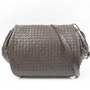 94734★1円スタート★BOTTEGAVENETA ボッテガヴェネタ 極美品 イントレチャート メッセンジャーバッグ 巾着 斜め掛けOK ショルダーバッグ