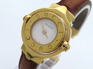 1円 グッチ(GUCCI) GP ホワイト文字盤 レディース 腕時計 稼働 QZ 14402