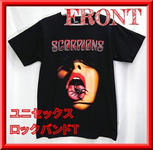 #7 ap00045◆衣類/半袖Tシャツ/Lサイズ/ROCKY ROAD SCORPIONS スコーピオンズ/黒/古着【全国一律送料350円】