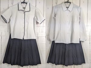 【as292】愛媛県 松山南高校 女子用学生服 制服 夏服ブラウス+長袖カッターシャツ+冬服スカート??