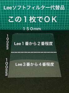 Leeソフトフィルター代替品 自作ポリエステルソフトフィルターNO1からNO4