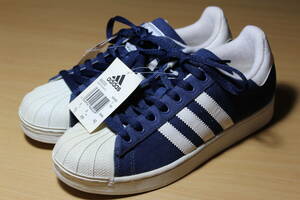 展示未使用新品 adidas SUPER STAR Ⅱ CVS 662300 スーパースター 2 キャンバス ネイビー/オフホワイト