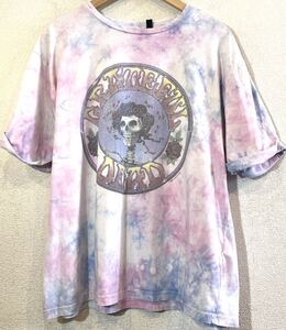 GRATEFUL DEAD！バンドTシャツ！ミュージック！ロック！タイダイ！絞り染め！スカル！USA！グレイトフルデッド！ビンテージ！白赤青紫