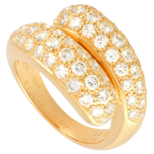カルティエ Cartier ミミ リング 指輪 ダイヤモンド #50 K18YG レディース