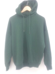 ◇ green label relaxing UNITED ARROWS 裏起毛 長袖 プルオーバー パーカー サイズM ダークグリーン系 メンズ E