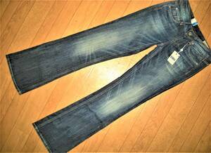 Ｇ-STAR RAW ジースターロゥ 新品 未使用 ジーンズ 3301 STYLE NEUTRAL ダメージ加工 BOOTLEG ブーツレグ Indigo Blue ストレッチ W28/L32