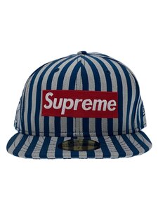 Supreme◆striped box logo/キャップ/-/BLU/ストライプ/メンズ