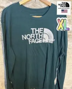 THE NORTH FACE ザノースフェイス ロンT グリーン系　XLサイズ