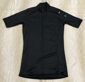 ☆DESCENTE☆デサント Relax Fit 半袖 ハイネック Tシャツ S 黒系 アンダーシャツ ストレッチ トレーニング インナー 野球 DOR-A7335