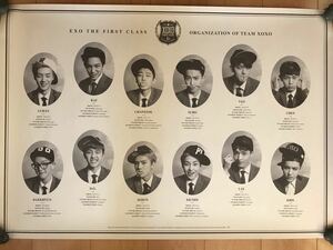 EXO ポスター CD購入特典 THE FIRST CLASS ORGANIZATION OF TEAM XOXO 横