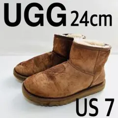 UGG ムートンブーツ 24cm チェスナット クラシックミニ US7