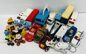 L279-H5-2103 Disney ディズニー ミッキー 白雪姫 ピノキオ ジーニー フィギュア バス タクシー 乗用車など おもちゃ 玩具 まとめ売り