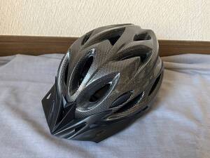 107　GLOBAL　カーボン調　ヘルメット　自転車用　ブラック　男女兼用　頭囲53-63cm