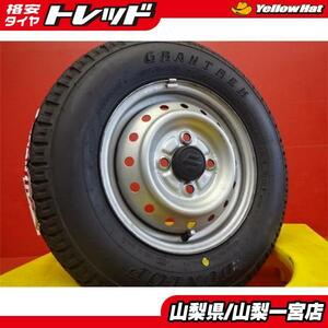 スズキ軽トラック 145R12 6P 夏タイヤセット 【中古】スズキスチール 12X3.5+45 4H100 【新品】2023年製 ダンロップ グラントレックTG4 145