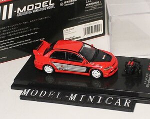 ▲限定品！赤！CM 1/64 ランサーエボリューション Mitsubishi Lancer EVO IX 9 with Engine 新品