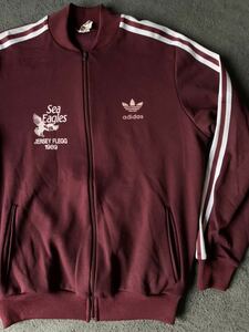 80s adidas ビンテージ ジャージ トラックジャケット オーストラリア製 エンジ vintage フロッキー アディダス