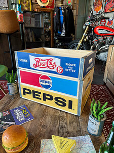 ペプシ　ウッドクレート　ソーダ木箱　（3個セット）　■　アメリカン雑貨　アメリカ雑貨
