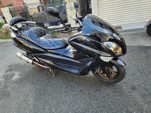 動画 ヤマハ　マジェスティ250　SG20J 4D9 大阪羽曳野市　バイク　カスタム　マフラー　バックレスト　マスク　エナメルシート　LEDテール