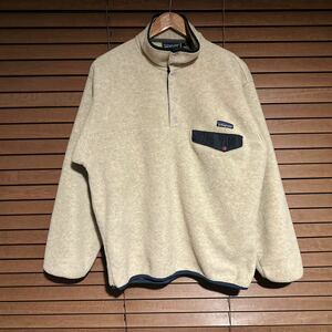 パタゴニア patagonia フリース スナップT シンチラスナップ プルオーバー ボアパイル M グレー オートミール 