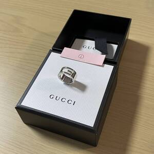 グッチ（GUCCI）① シルバー925Gロゴリング、指輪、7号 新品　未使用　箱付き