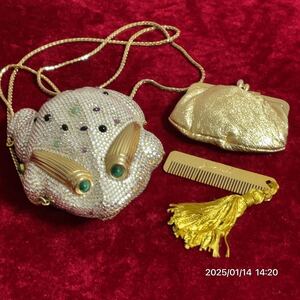 JUDITH LEIBER ジュディスリーバー カエルモチーフ ラインストーン ゴールドボディ パーティバック ショルダーバッグ 鞄