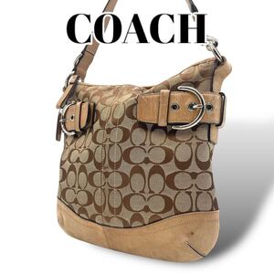 COACH コーチ 3574 ショルダーバッグ キャンバス BEG 総柄