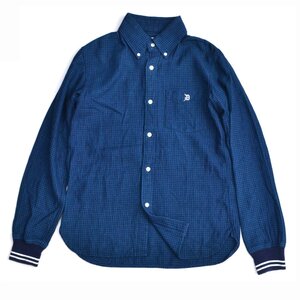 The DUFFER of ST.GEORGE ダファー INDIGO DOBBY RIB CUFFS SHIRT インディゴドビーシャツ Sサイズ メンズ 277272 SH390 M871115