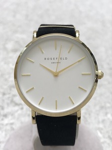 ROSEFIELD◆クォーツ腕時計[仕入]/デジタル/レザー/WHT/BLK/SS/WBLG-W71