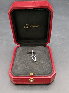 ② 春名 １月 NO.255 Cartier カルティエ チャーム ネックレス　EC3498 箱付き 750wg ブランド 小物 シルバー