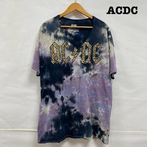 古着 ACDC バンド Tシャツ タイダイ レオパード カットオフ ?2021 XL Tシャツ Tシャツ XL マルチカラー / マルチカラー